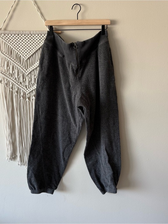 aerie Pants - aerie Dark Charcoal Zip-Front Fleece Joggers